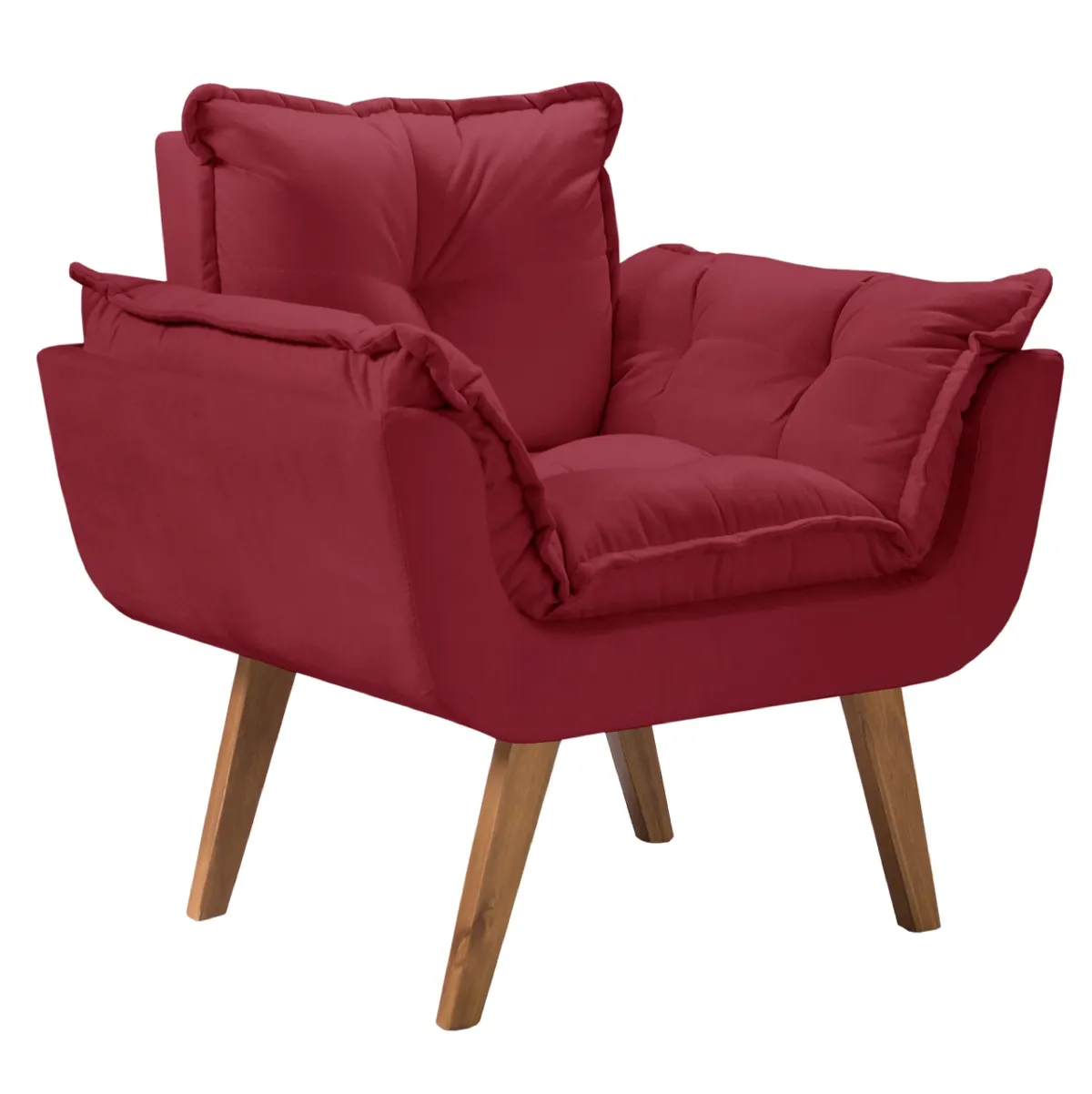 Poltrona Jamile Shalom — Veludo Suede - Bordô