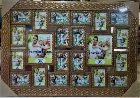 Porta Retrato Multi 1x22 Dourado ou Brranco Bialumi