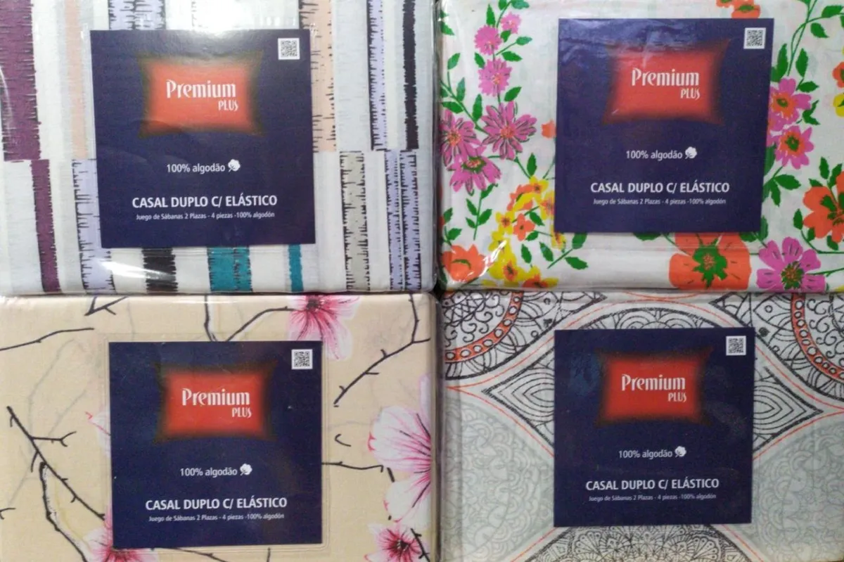 Jogo Lencol Casal Dpl Elastico 4Pcs Premium Plus Estamparia — Diversas Estampas