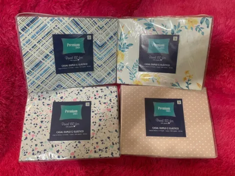 Jogo Cama Casal Percal 180F 4Pcs Premium Linea Estamparia
