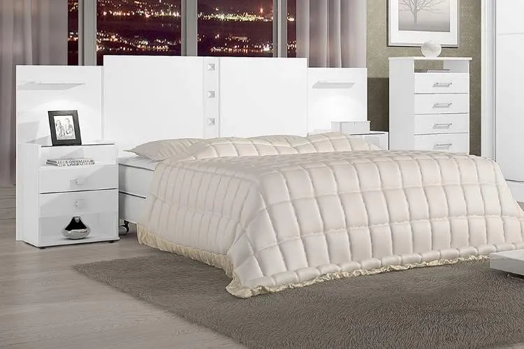 Cabeceira Box Casal.Queen Rubi 140.160 D Doro — Branco
