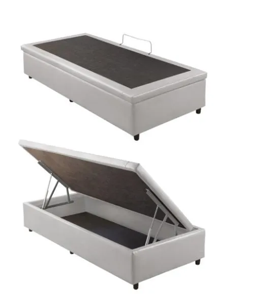 Base Bau Solteirao 110x188x40 Corino Bege SR Movelaria — Baú solteirão - Corino Branco