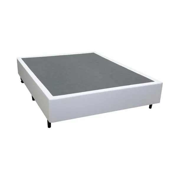 Base Solteirao 110x188x38 Corino Bege SR Movelaria — Base Solteirão - Corino Branco