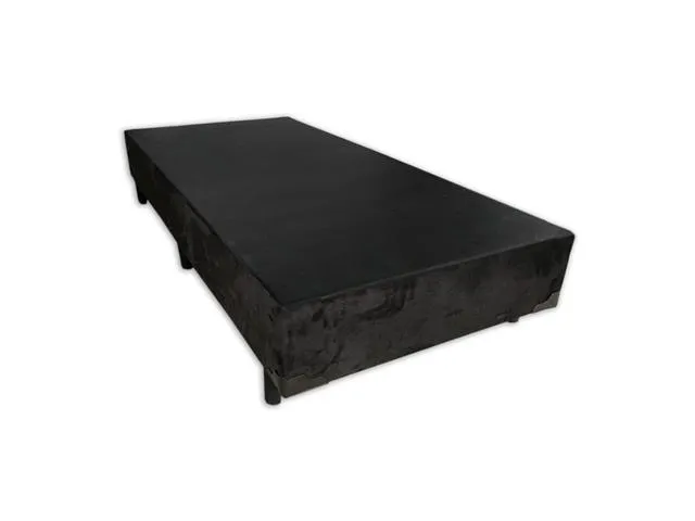 Base Solteirao 110x188x38 Corino Bege SR Movelaria — Base Solteirão - Corino Preto