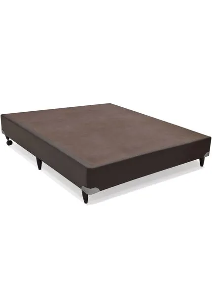 Base Casal 138x188x40 Corino Bege SR Movelaria — Base Casal 138 - Corino Marrom