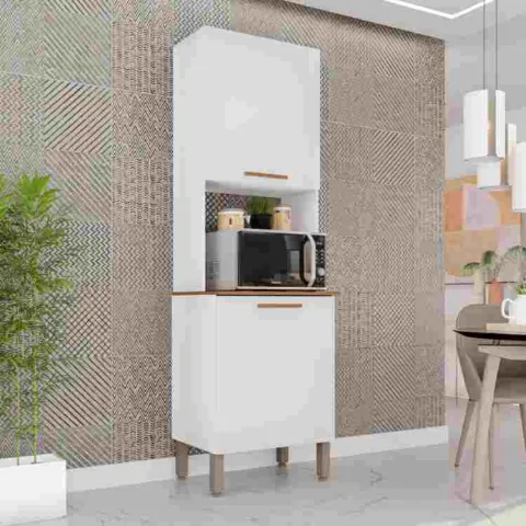 Torre Quente Cozinha New Valencia 2P1N Branco.Cinamomo Salleto