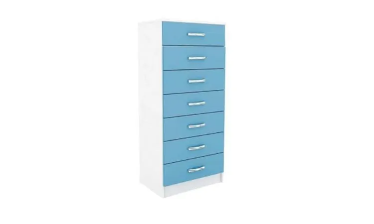 Comoda Resende.Macabu 7G AS Moveis — Branco/Azul