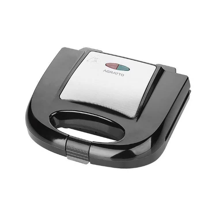 Sanduicheira Grill Inox 2 SID01 750W 127V Agratto — Preto/Inox