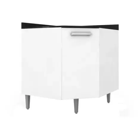 Aereo Bruna 3Pts c 2Vidros 120cm Capuccino Amendoa Poquema — Balcao Canto - Branco