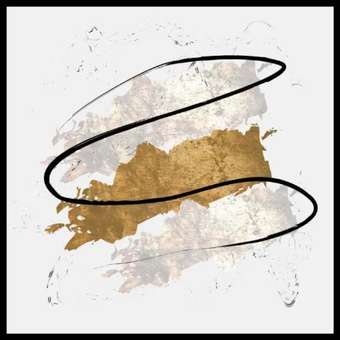 Quadro Abstrato TOP2641 com Vidro 63x63cm Top Art