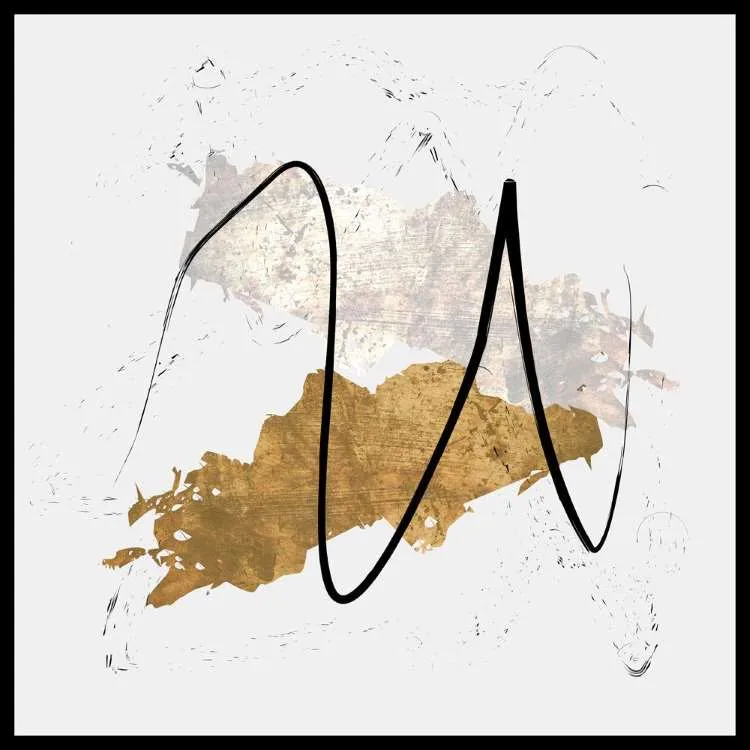 Quadro Abstrato TOP2641 com Vidro 63x63cm Top Art — Abstrato TOP 2642
