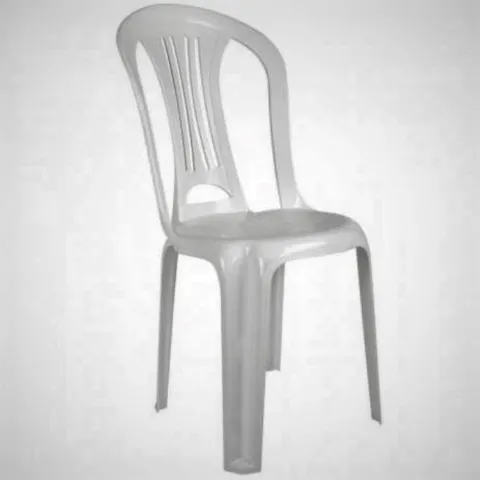 Cadeira Bistro em Plastico Branco Metalurgica Mor