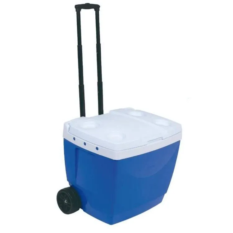 Caixa Termica 42L com Alca Retratil Azul Metalurgica Mor — Caixa Termica 42L Azul