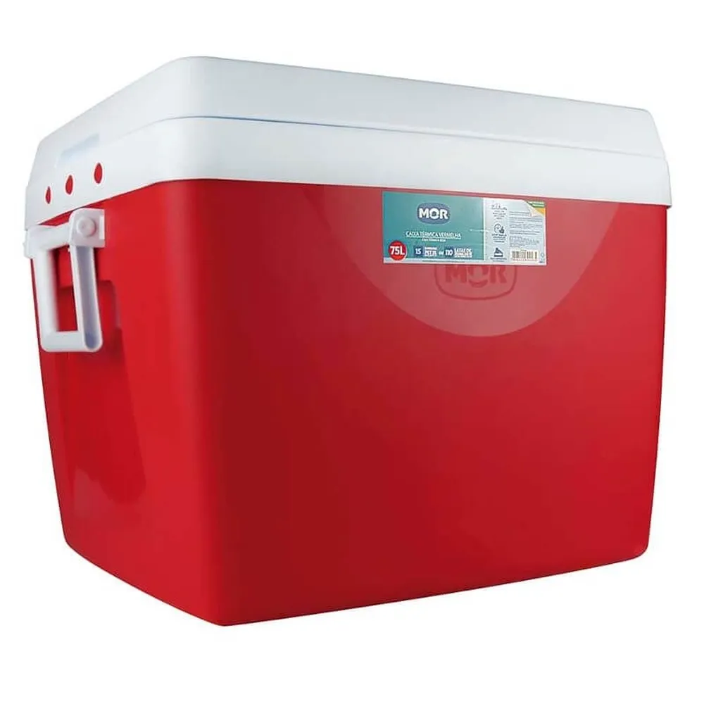 Caixa Termica 75L Azul Metalurgica Mor — Caixa Termica 75L Vermelho