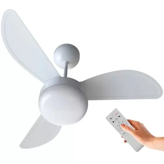 Ventilador Teto Fenix Led 3P Controle Remoto Inverter Branco Ventisol — Ventilador Fenix Branco