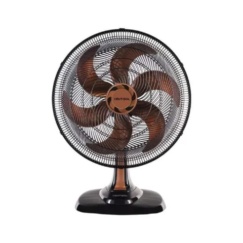 Ventilador Mesa Premium Turbo 6P 50cm 127v Preto.Bronze Ventisol