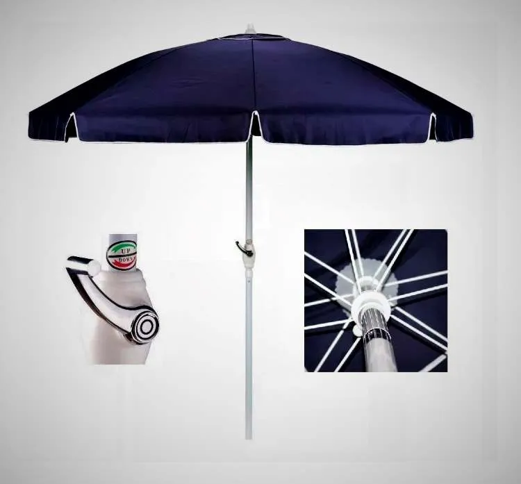 Guarda Sol 250 com Manivela Azul Mor — Guarda Sol 2,5m Azul