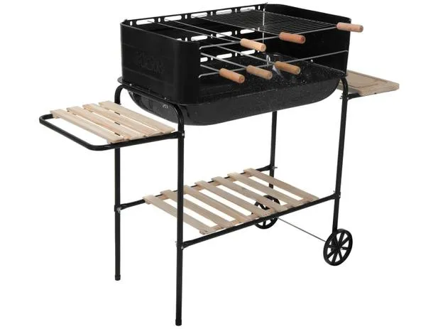 Churrasqueira Rodeio Rodas e Bacia Esmaltada Metalurgica Mor — Churrasqueira Rodeio Preto