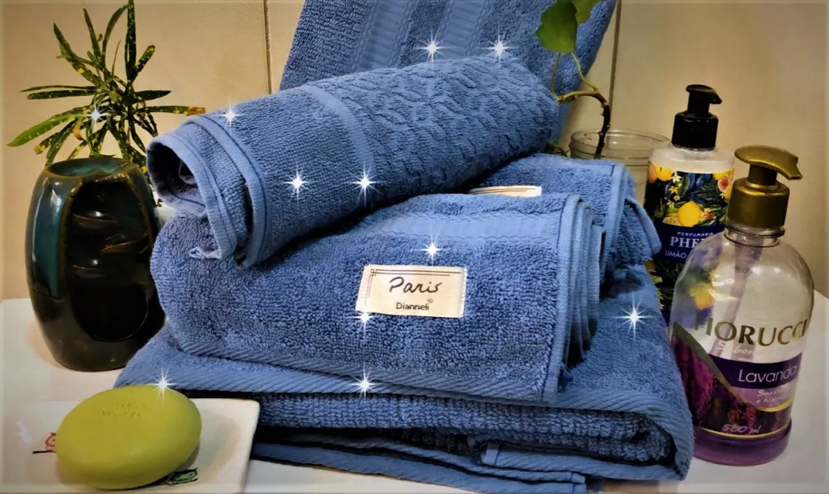 Jogo de Toalhas Paris 5Pcs 730 Jeans Dianneli — Jogo Toalhas Paris  Jeans
