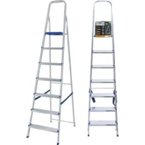Escada Aluminio Dobravel 7 Degraus Metalurgica Mor