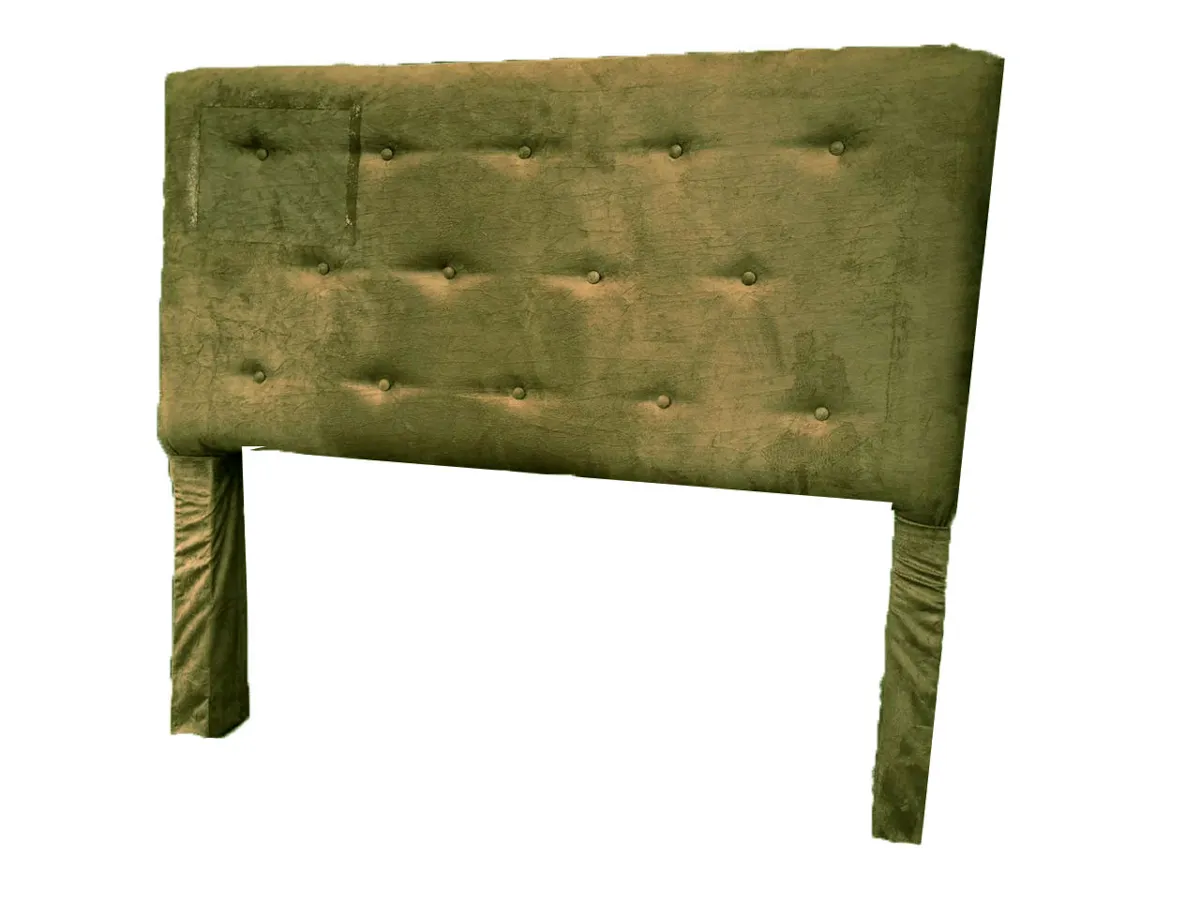 Cabeceira Casal Thayanne Sonho Meu — Suede Verde