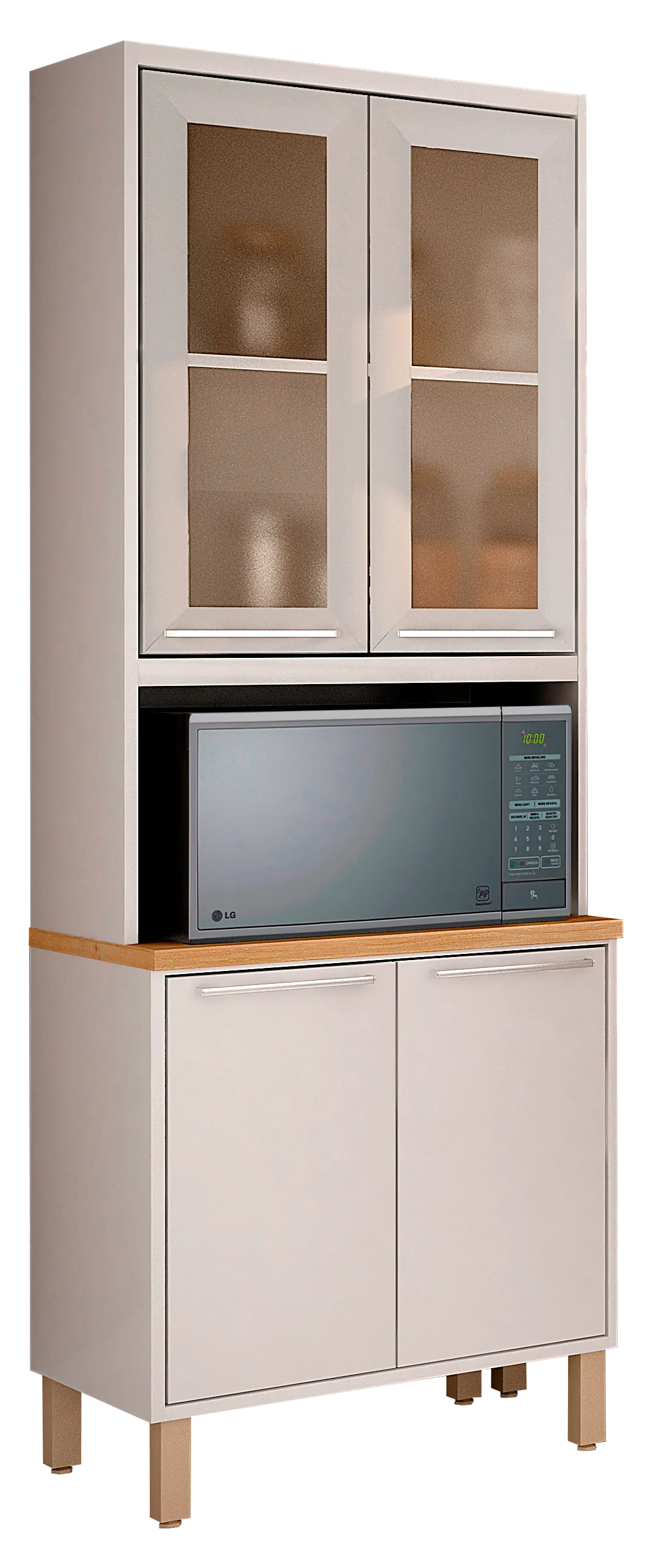 Aereo Cozinha Paris 120 2P2N Branco Salleto — Torre Quente 4P1N2V Reflecta Branco