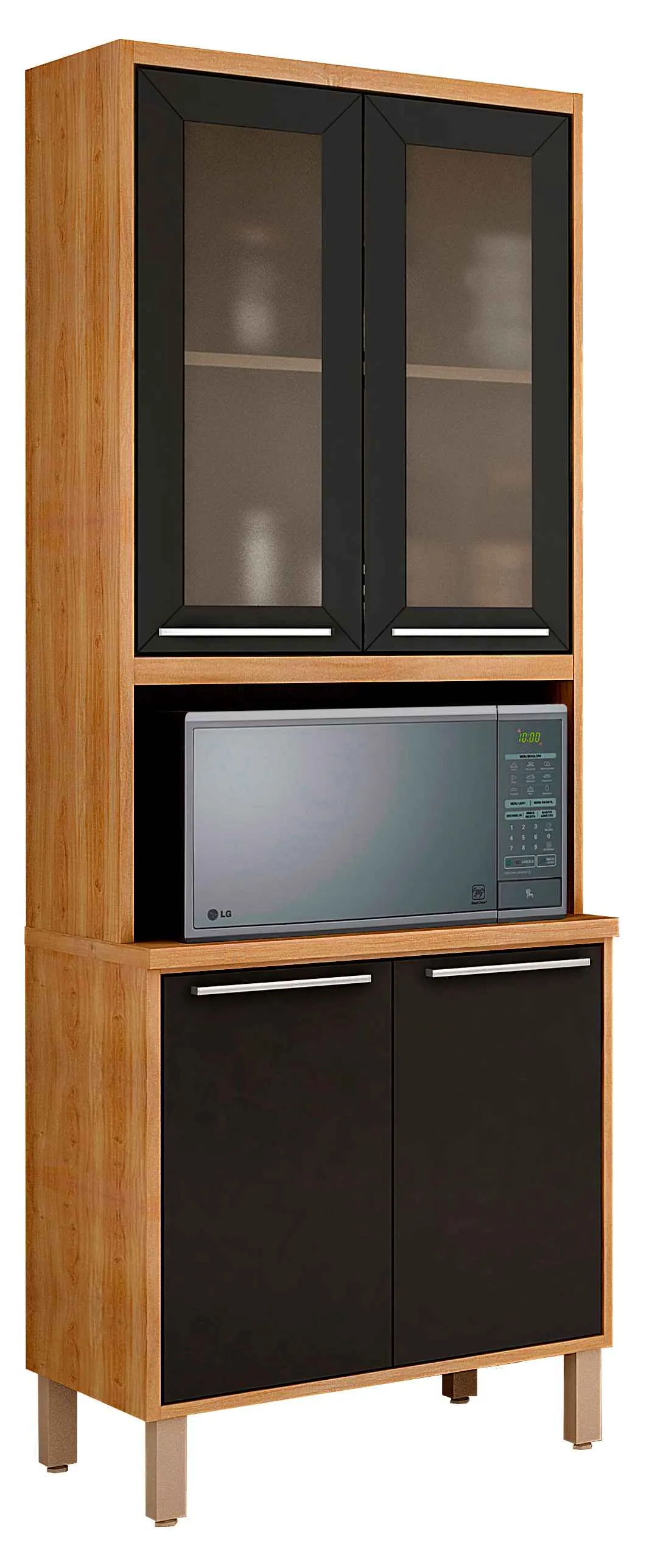 Aereo Cozinha Paris 120 2P2N Branco Salleto — Torre Quente 4P1N2V Reflecta Carvalho/Graf