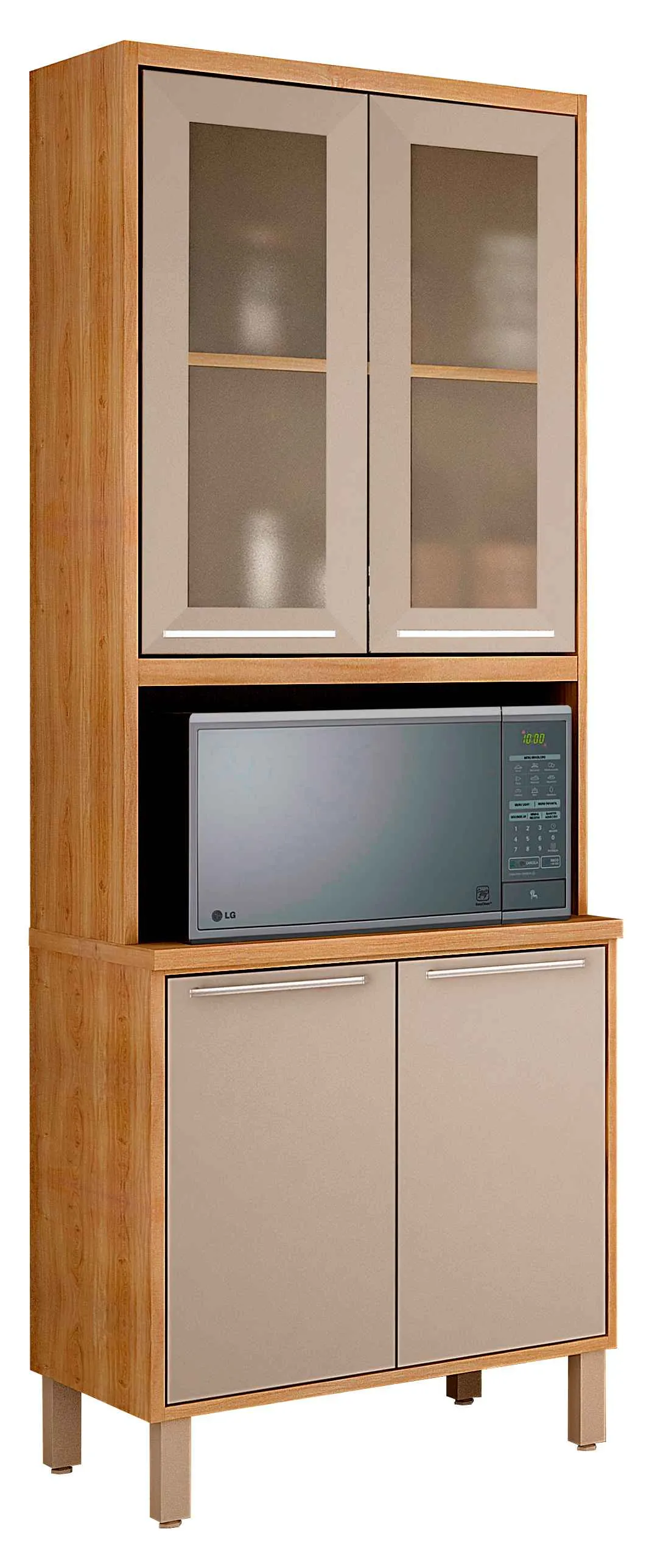 Aereo Cozinha Paris 120 2P2N Branco Salleto — Torre Quente Paris 4P1N2V Reflecta Carv/Off