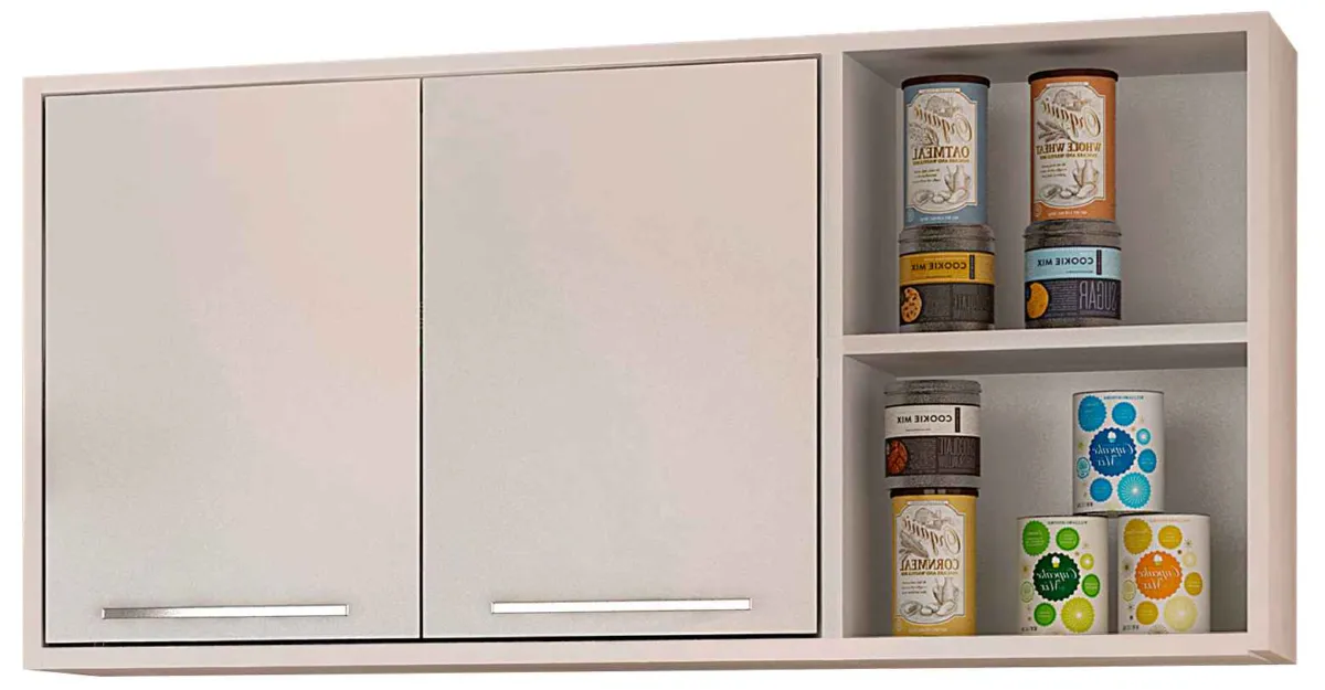 Aereo Cozinha Paris 120 2P2N Branco Salleto — Aereo 120 2P2N Branco
