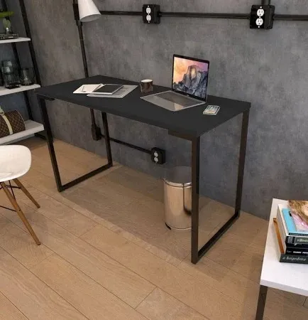 Escrivaninha Porto FitMobel 120x50 Natura.Preto Belo Mov — Escrivaminha 120x50 Preto