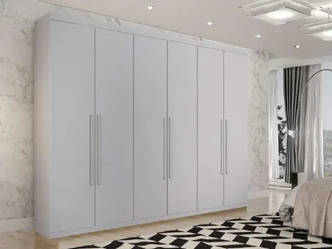 Roupeiro Orion Premium 6P6G Branco Salleto