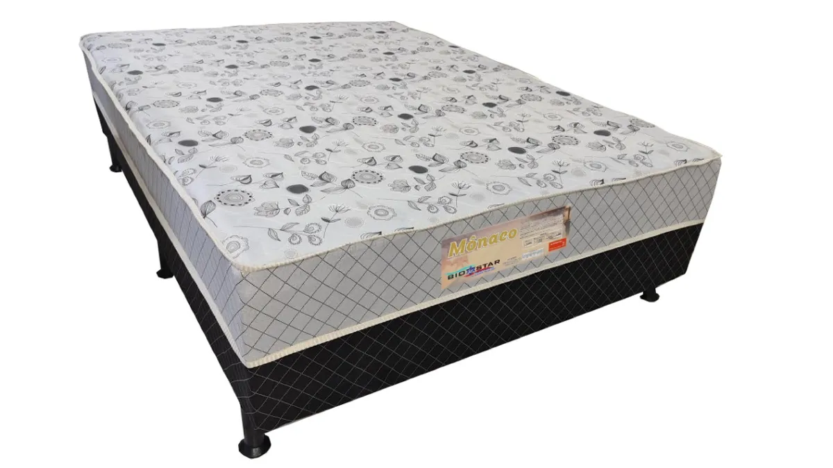 Colchobox Casal Monaco 138x188x40 Alto Nivel — Colchobox Casal Monaco Branco/Preto