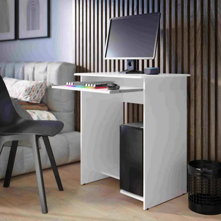 Mesa de Computador Pratica com Gaveta EJ Moveis — Branco