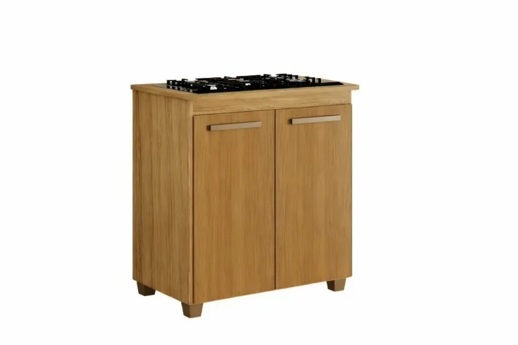 Balcao CookTop Fox 78 4 Bocas com Tampo com Recorte 53,5 x 35 Cinamomo.Off White Arte Moveis — Balcao Fox 5 Bocas - Branco