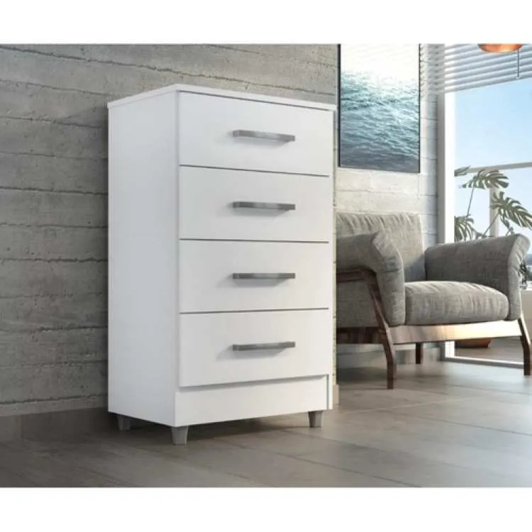 Comoda Flavia 4Gav Quarta Divisao — Branco
