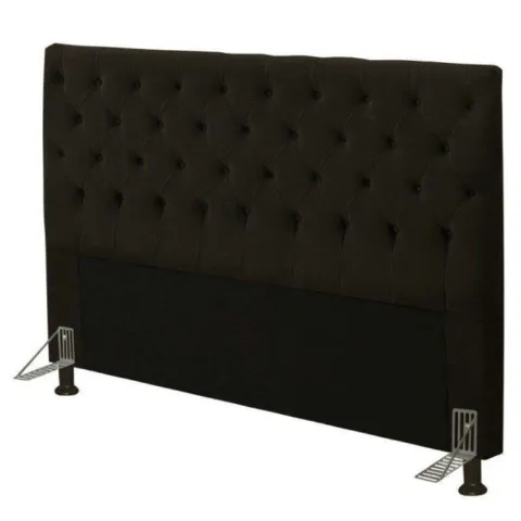 Cabeceira Casal Paris 140 Veludo Cacau 1703 SR Cabec