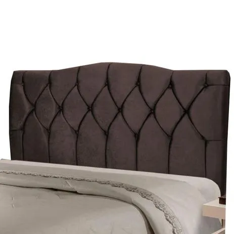 Cabeceira King Imperatriz 195 Corino Branco 2500 SR Cabec — Cabec King Veludo Chocolate 1702