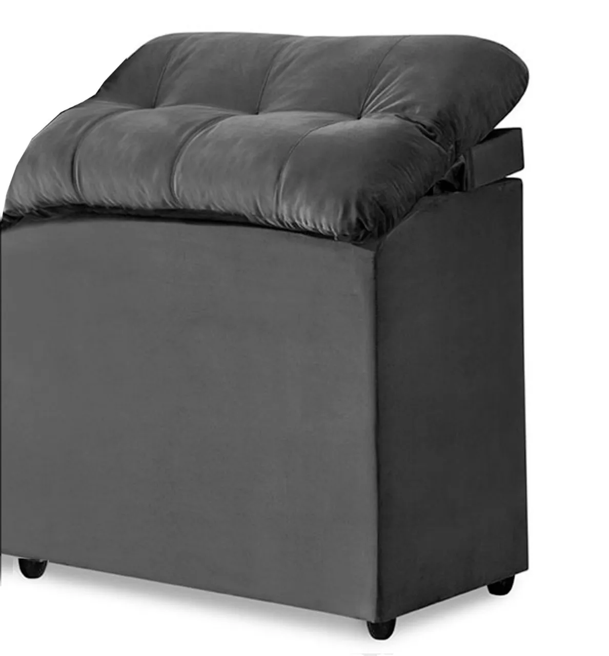 Cabec Solteiro Madri Encosto Reclinavel Corino Branco Bonan — Cabec Solteiro Suede Carvalho (Cinza)