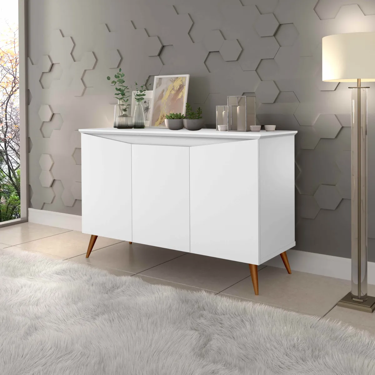 Buffet Aparador Encanto 3Pts Maria M — Branco