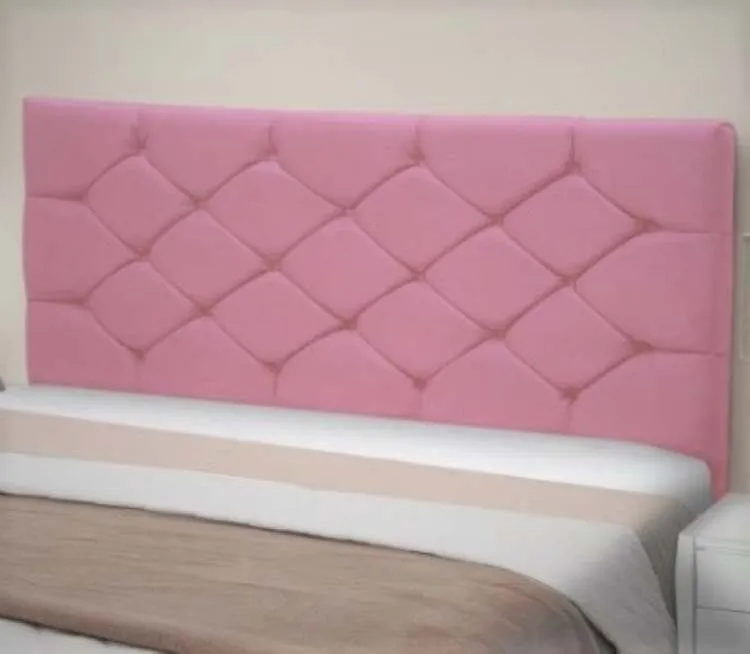 Cabeceira Queen Bony 160 SR Cabec — Veludo  Suede Rose